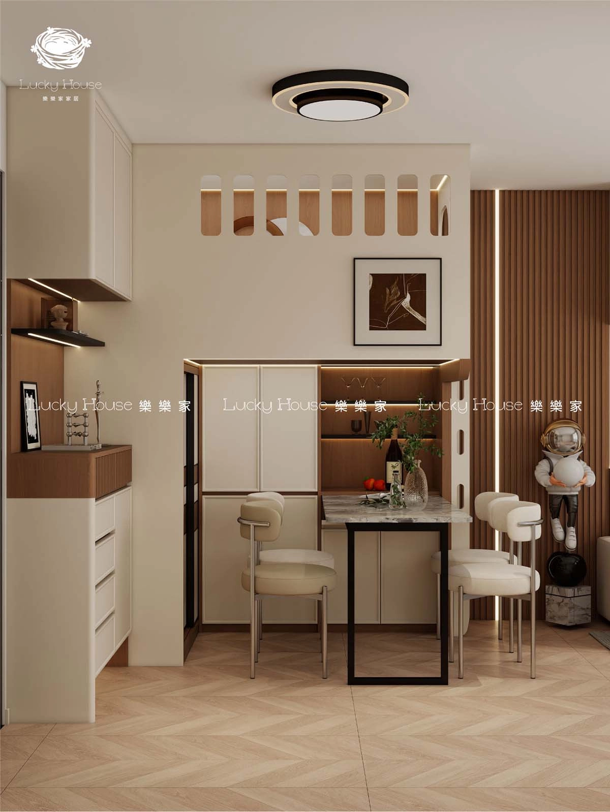 廳隔房 現代原木風 Loft床