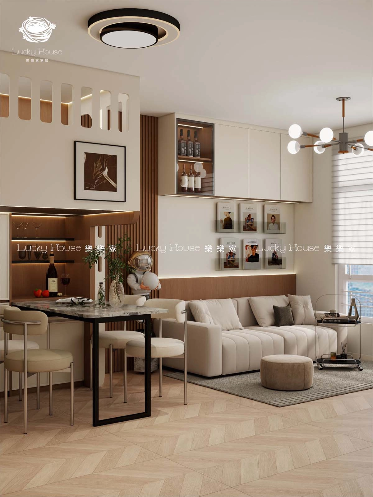 廳隔房 現代原木風 Loft床