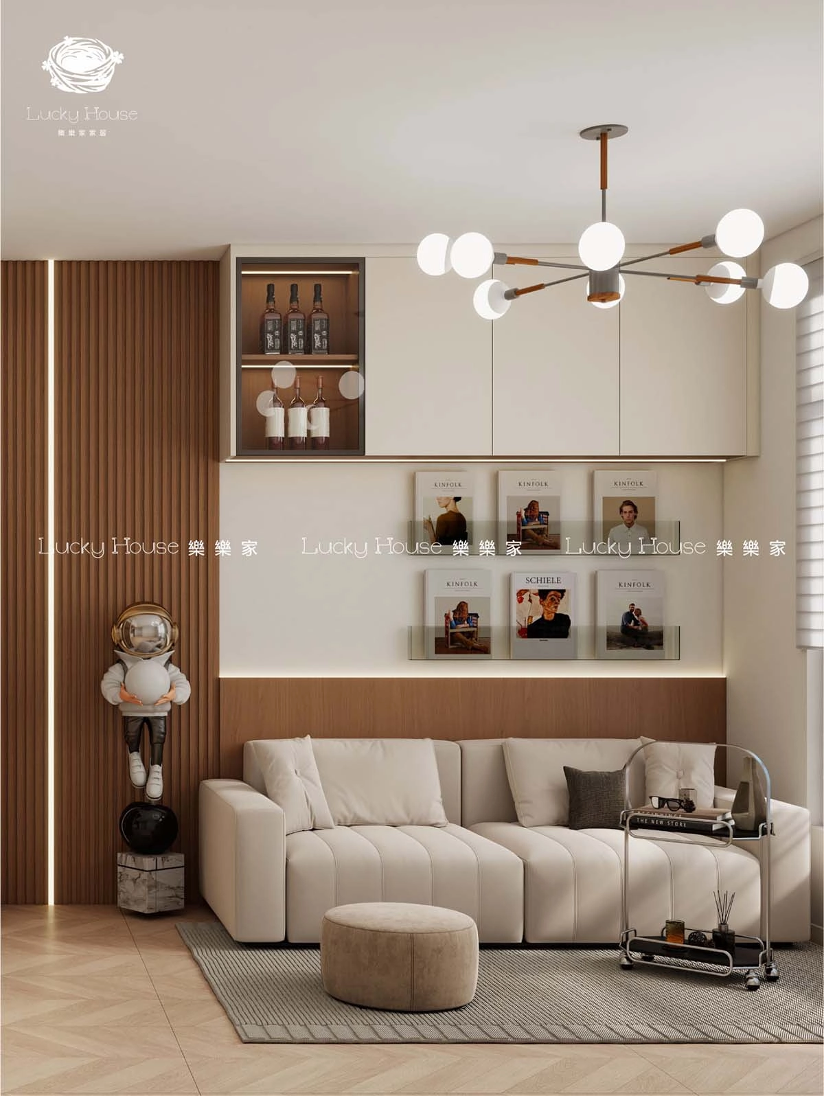 廳隔房 現代原木風 Loft床