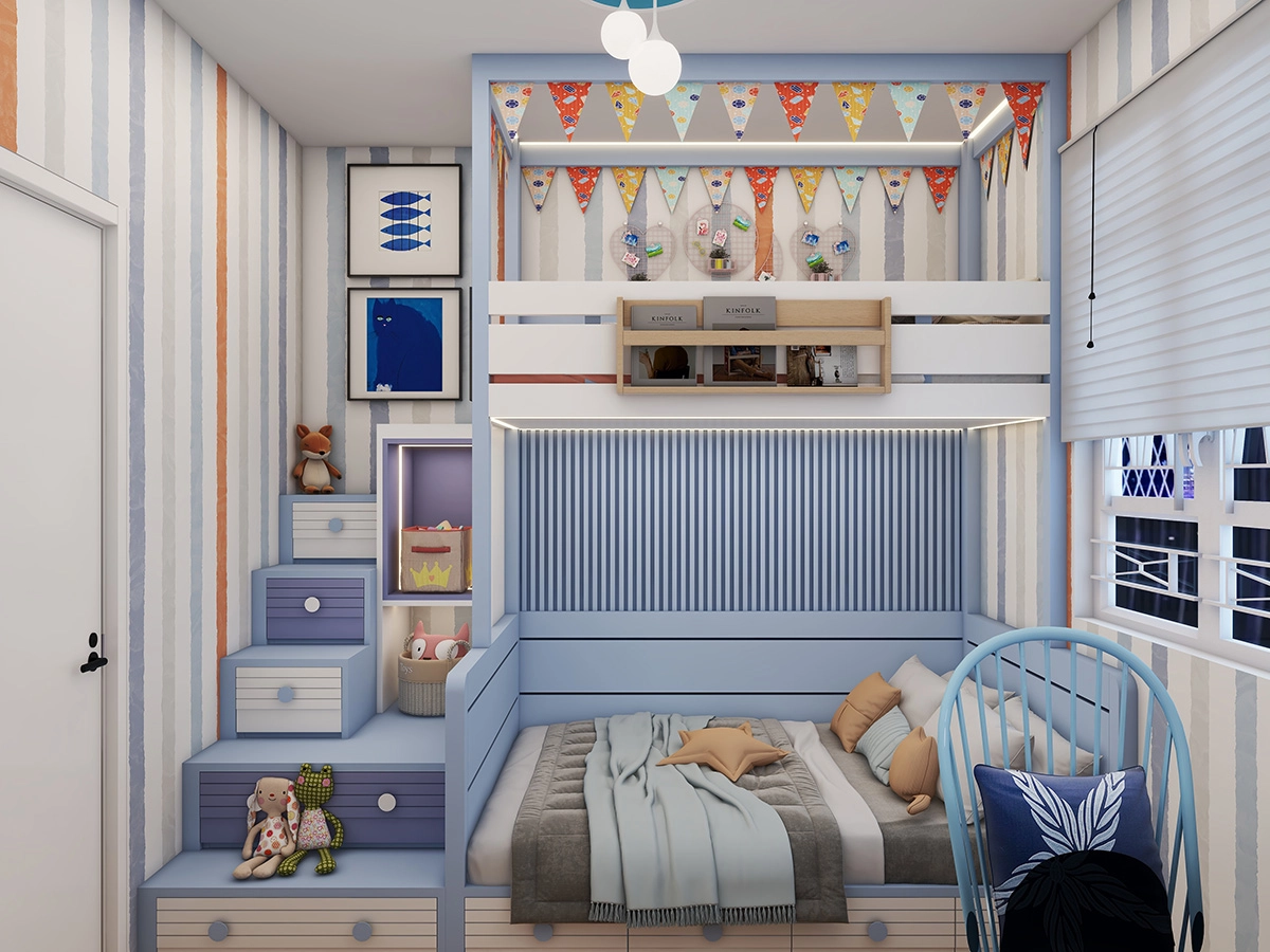 小戶型姐弟床全屋訂製設計技巧：空間魔法與親情共融