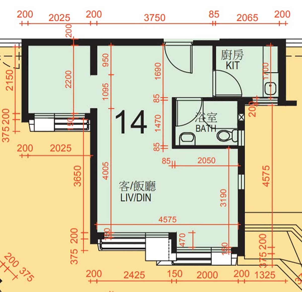 設計實圖【啟德煥然兩房一廳現代輕奢風通用案例】