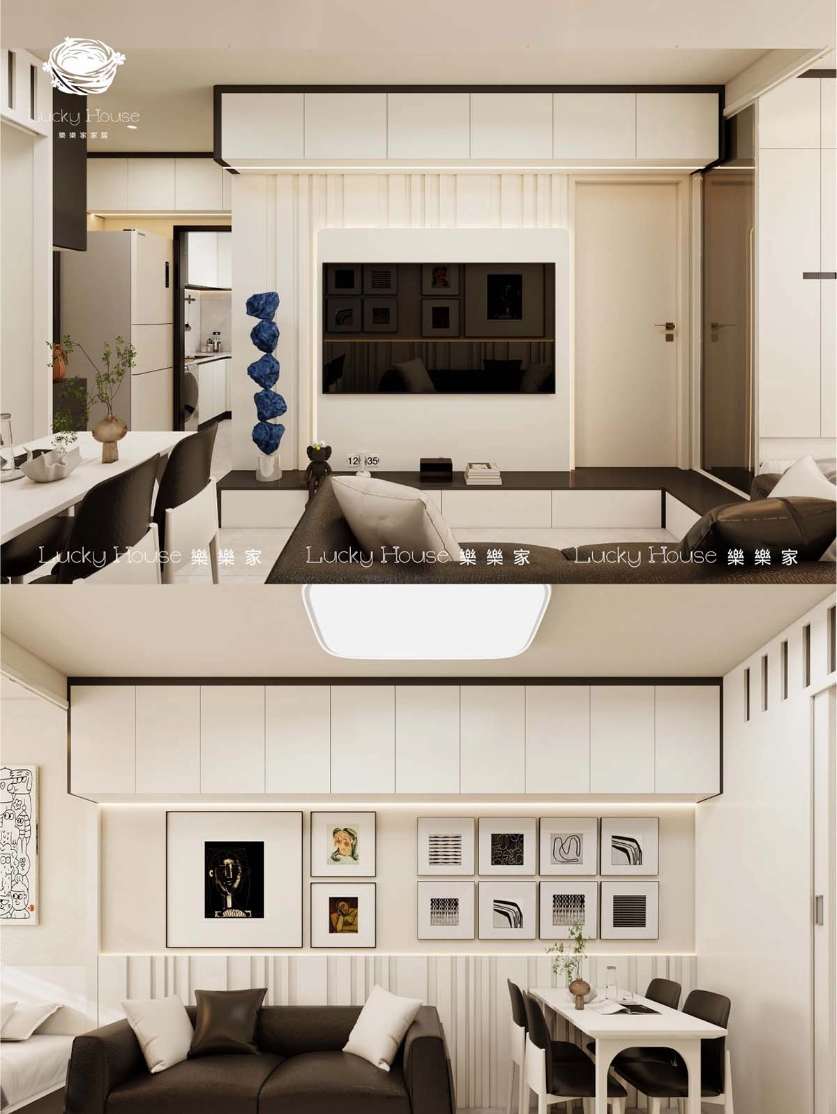 實圖安楹苑 現代簡約風廳間雙房設計