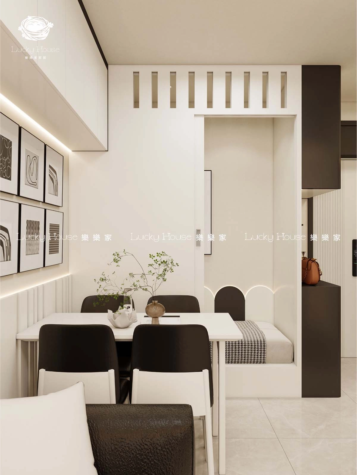 實圖安楹苑 現代簡約風廳間雙房設計