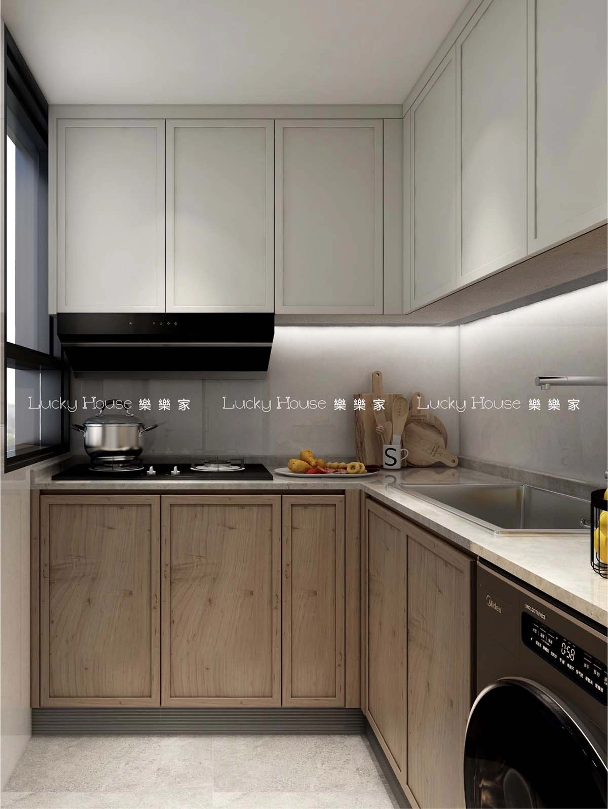 居屋設計實圖【兆翠苑2-3人單位侘寂風設計通用案例】