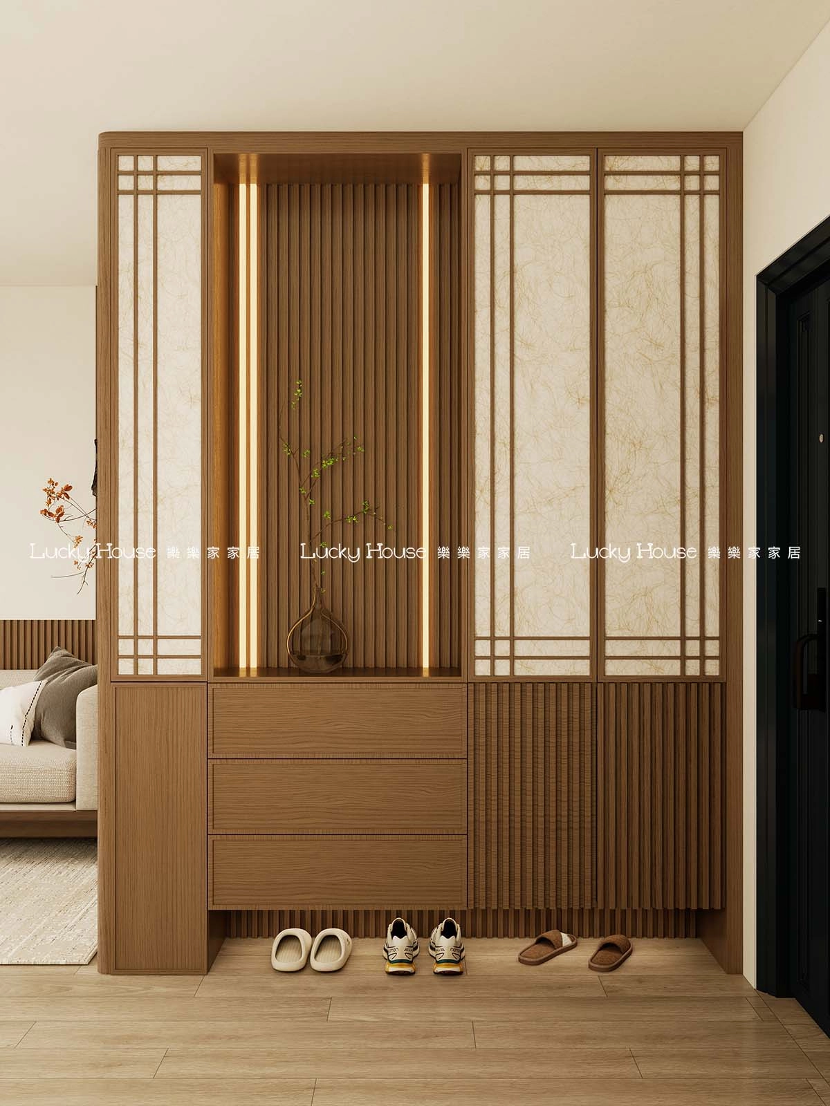 古雋邨設計實圖【公屋1-2人單位新中式廳間房通用案例】