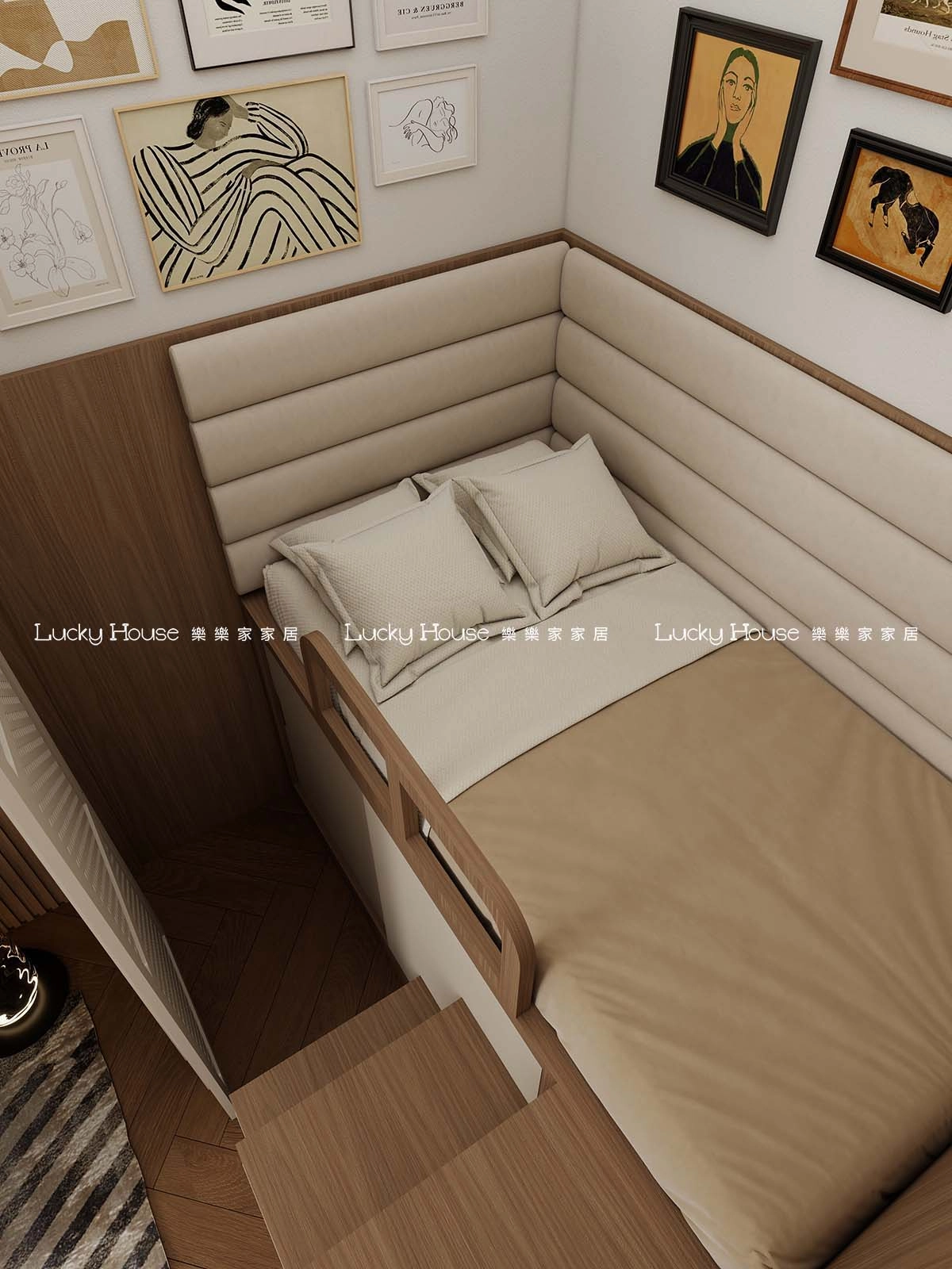 公屋設計實圖【曉茵邨1-2人單位現代風廳間房通用案例】