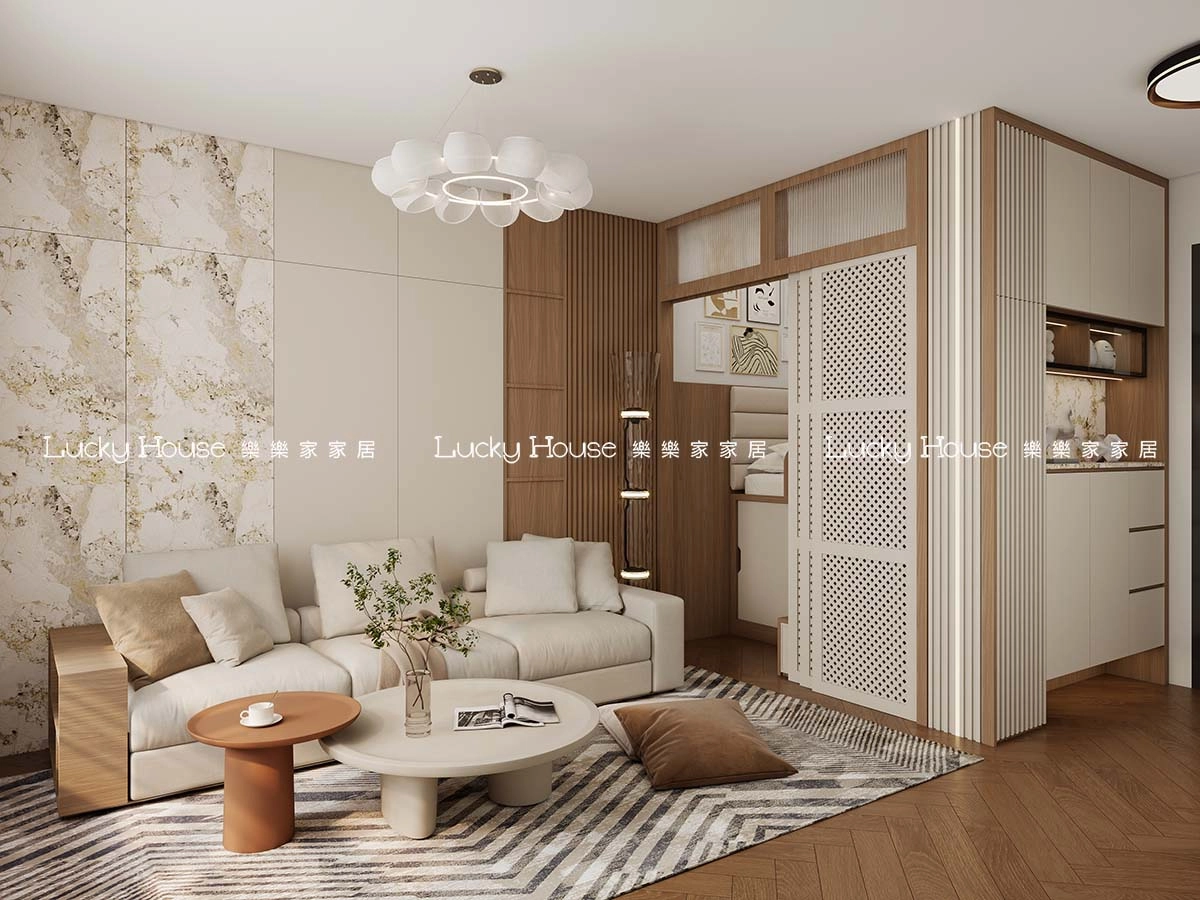 公屋設計實圖【曉茵邨1-2人單位現代風廳間房通用案例】