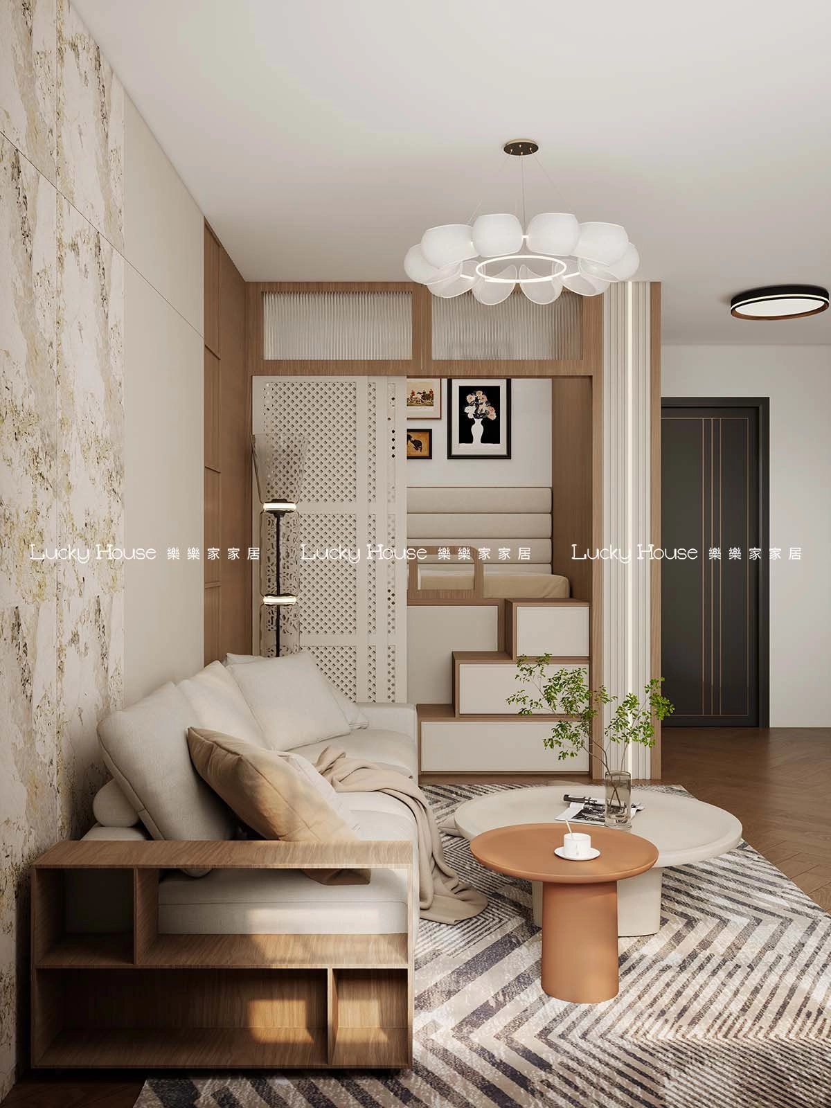 公屋設計實圖【曉茵邨1-2人單位現代風廳間房通用案例】